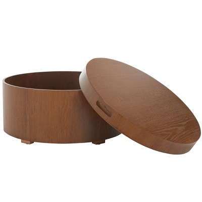 Rafaela Round Coffee Table - Natural Brown - Safavieh