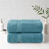 Vynxaria Aqua Antimicrobial Cotton Bath Sheet 2 Piece Set - 2 of 4