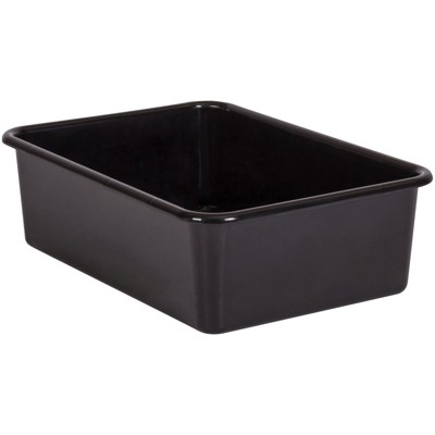 Teacher Created Resources Black Large Plastic Storage Bin (Pack of 6)
