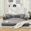 78.5" Corduroy Folding Convertible Sofa Bed with 2 Pillows and No Assembly Needed - 3 of 4