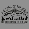 Women's Lord of the Rings Fellowship of the Ring Mountain Silhouettes Racerback Tank Top - 2 of 4