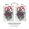 Evergreen Candy Cane Swag Garden Burlap Flag - 4 of 4