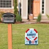 Big Dot of Happiness Ahoy It's a Boy - Outdoor Lawn Sign - Nautical Baby Shower Yard Sign - 1 Piece - 2 of 4