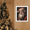 SEVOBAL Wall Art Papa Noel Christmas Holiday Framed Decor for Living Room Seasonal Home Display, White, 14"*1"*18" - 4 of 4