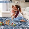 Machine Washable Area Rug Low Pile Vintage Ultra-Thin Non Slip Non Shedding Rugs Stain Resistant Foldable Indoor Carpet for Living Room Bedroom - 4 of 4