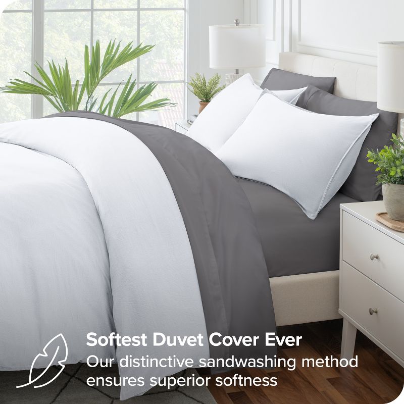 Washed Duvet Cover & Sham Set  – Extra Soft, Easy Care by Bare Home, 5 of 14