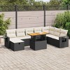 vidaXL Garden Sofa Set Black Poly Rattan Large Modular Garden Sofa Set - 2 of 4