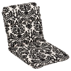 Outdoor Seat Pad/Dining/Bistro Cushion - Black/White Floral