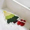 Racxily Christmas Tree Bathroom Rug Cute Bath Mat Non Slip Xmas Bath Rug for Bathroom 20x31 Inch Aisle Carpet for Living Room Bedroom Entryway - 2 of 4