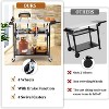 Outdoor Grill Table Cart with 4 Wheels, Stainless Steel Pizza Oven Table for Outside, Movable Prep Table Cooking Station - 4 of 4