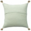 18" X 18"  And Ivory 100% Cotton Striped Zippered Pillow - 4 of 4