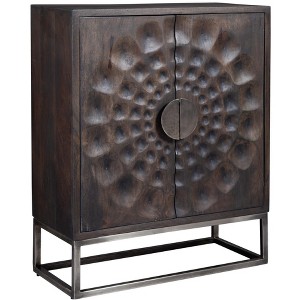 Hekman 28302 Circle Carved Door Cabinet 2-8302 Special Reserve - 1 of 2