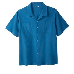 KingSize Men's Big & Tall Gauze Camp Shirt - 1 of 4