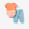 Disney Winnie the Pooh Baby Boy 2pcs Naia Sustainable Fabric Character Print Romper and Stripes Pants Set - 2 of 4