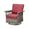 Belord High Back Outdoor Swivel Rocker Chairs Set, Gray Wicker Patio Furniture with 5-Inch Armrests and Thick Cushions for Porch, Deck, Balcony - 4 of 4