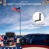 Yescom EZ GO 25ft Starlink Mini Ground Pole Mount Kit with Adapter & Tire Stand, Telescopic Tailgate Flagpole & Base Kit for Outdoor RV Camping Black - 4 of 4