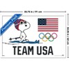 Trends International Team USA x Peanuts – Snoopy Cross-Country Skis Framed Wall Poster Prints - 3 of 4