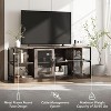 Country-Style TV Stand for 55/65/75 Inch TV, Entertainment Center with Open Storage Shelves and Storage Cabinet, Industrial TV Console Cabinet - 3 of 4