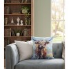 Highland Cow Design Pillow 13x18 Inch Climaweave by Manual Woodworkers and Weavers - 2 of 3
