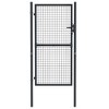 vidaXL Mesh Garden Gate Galvanized Steel 39.4"x78.7" Gray - 4 of 4