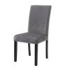 New Classic Furniture, Furniture 37.75" Velvet & Wood Dining Chair in Gray (Set of 2) - 2 of 4