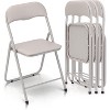 Folding Chair with Padded Cushion and Back, Dining Chairs with Durable Steel Frame for Home and Office - 2 of 4