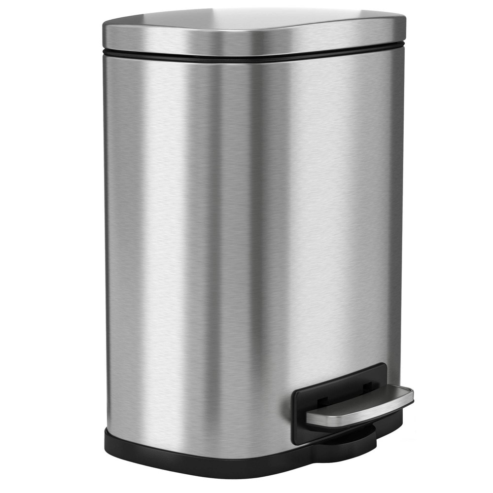 Photos - Waste Bin halo quality 1.32gal Premium SoftStep Stainless Steel Step Trash Can