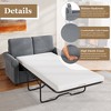 57.4" Pull Out Sofa Bed Sleeper Sofa Bed With Premium Twin Size Mattress Pad 2-in-1 Pull Out Couch Bed With 2 USB Ports - image 4 of 4