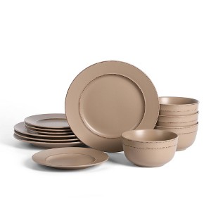 Earth & Clay 12pc Hazel Stoneware Dinnerware Set - 1 of 4