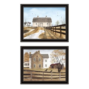 2Piece Vignette Grandpa's Barn,Autumn Afternoon Black Framed Wall Art for Living Room,Wall Art Print for Home Decor, Bedroom Wall Art by Billy Jacobs - 1 of 4