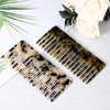Unique Bargains Acetate Wide Comb for Curly Wet Hair Beige Brown Black 4.61"x1.97" 2 Pcs - 2 of 4