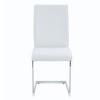 CAVINAS Modern Luxury Simple Arch Chair, PU High Resilience Dining Chair with Crazy Horse Texture and Arched Metal Leg - 3 of 4