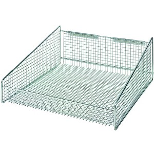 Quantum Storage Systems Partition Wall Hanging Basket, 17-7/8"W X 18"D X 7-1/2"H, 125 Lbs. Load Capacity, Mesh Design, Chrome Plated Finish - 1 of 1