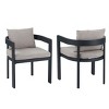 Set of 2 Patio Dining Chair with Armrests and Plush Cushions,All-Weather Outdoor Chair for Backyard or Balcony-The Pop Home - 3 of 4