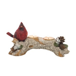 Transpac Resin 9.5 in. Multicolor Christmas Cardinal Candle Holder - 1 of 4