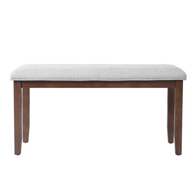 Dining Chairs Upholstered Chairs Upholstered Bench with Padded Seat & Solid Wood Leg, Mid-Century Modern-Modernluxe