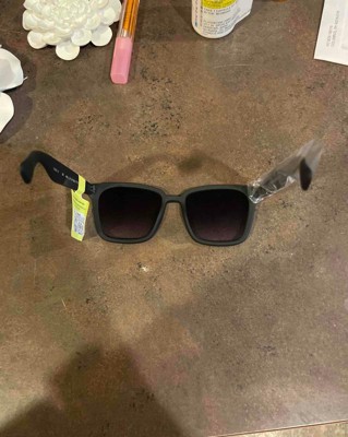 Women's Plastic Square Shield Sunglasses - A New Day™ Black : Target