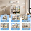 Wooden Toy Storage Organizer Cabinet Kids Bookshelf Children Bookcase with Adjustable Shelf for Playroom Nursery Living Room - 3 of 4