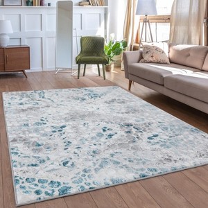 Luxe Weavers Geometric Contemporary Turquoise 8x10 Indoor Area Rug - 1 of 4