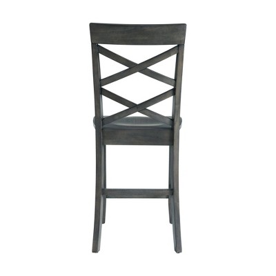 Rustic Gray 6PC Counter Height Farmhouse Dining Set with Bench