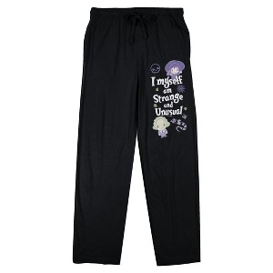 Beetlejuice I Myself Am Strange And Unusual Women's Black Sleep Pajama Pants - 1 of 4