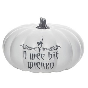 Transpac Resin 13.5 in. White Halloween Pumpkin Table Decor - 1 of 2