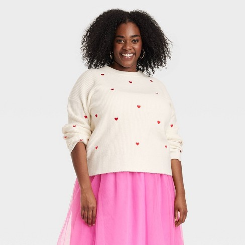 Plus size valentine sweaters sale