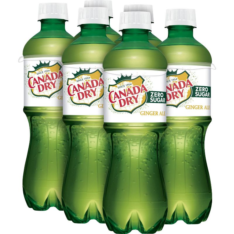 Canada Dry Zero Sugar Ginger Ale Soda Bottles - 6pk/16.9 fl oz, 5 of 10