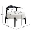 27.5" Modern Accent Chair with Boucle Fabric Upholstered Wide Seat and Birch Wood Frame for Living Room,Bedroom-Baofuwish - 4 of 4