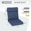 Aoodor Outdoor High Back Dining Chair Cushion Set, Water Proof & Stain Resistant Polyester Fabric Cover with Ties and Zipper, Set of 4 - 3 of 4
