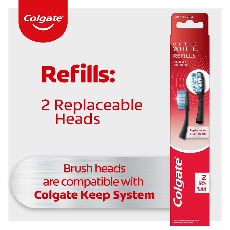 Colgate Optic White Replaceable Toothbrush Head Refills - Soft - 2ct, 6 of 11