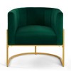Accent Chair Leisure Chair, Upholstered Club Chair with Metal Stand and Curve Backrest -Frevyn - 2 of 4