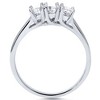 Pompeii3 5/8ct Three Stone Diamond Ring 14K White Gold - 2 of 4