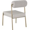 Meridian Furniture,Carly Taupe Vegan Leather Seat / Boucle Fabric Back Dining Chair, Set of 2 - 2 of 4